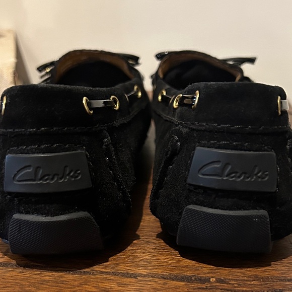 Clarks Artisan Dunbar Cruiser Moccasin black suede leather loafers size 9M - Picture 3 of 8
